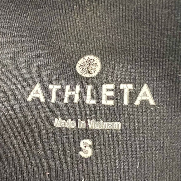 Athleta Fusion Black Yoga Flare Wide Leg Pants Athleisure Flap Pockets womens S - Picture 5 of 8